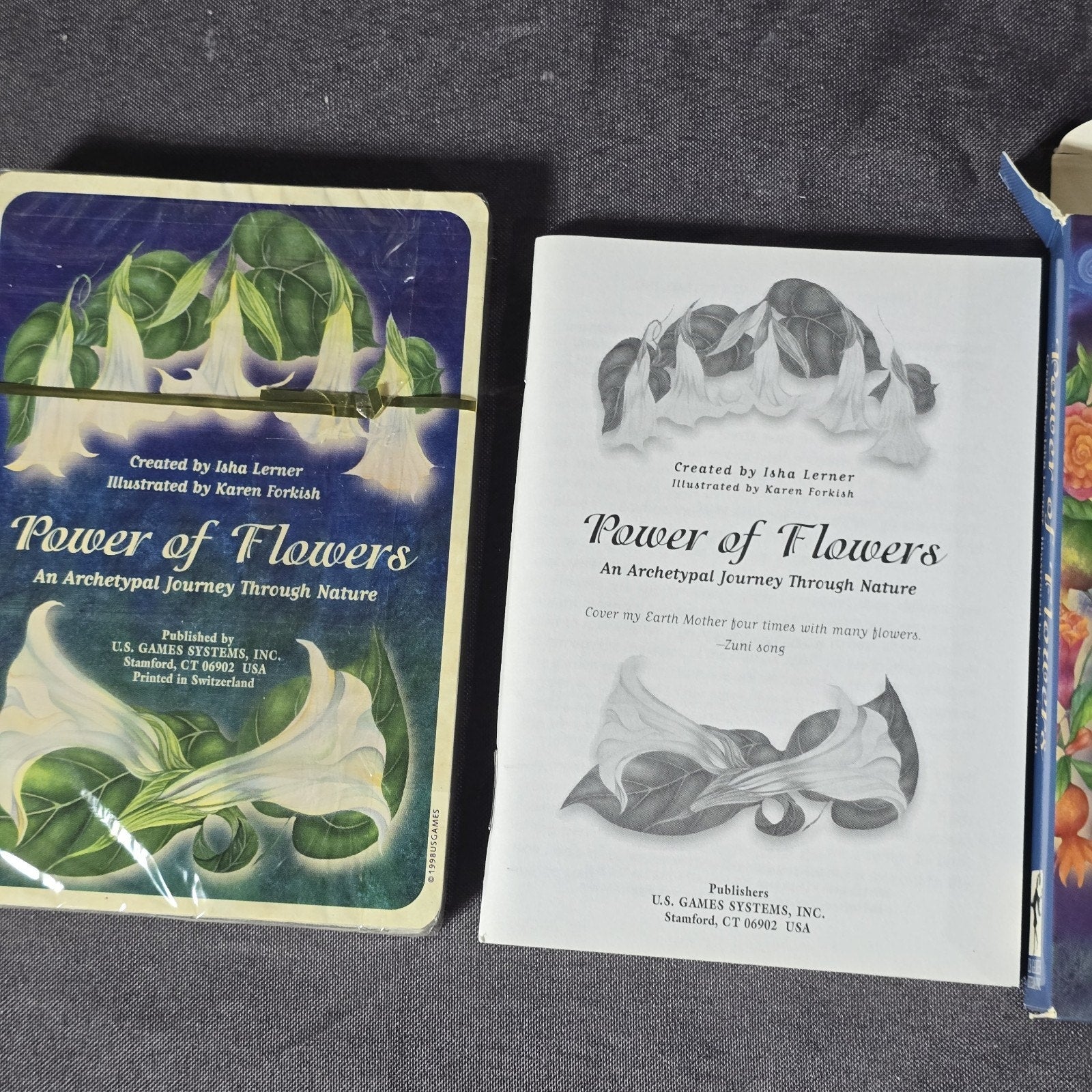 Original Power Of Flowers Tarot Card Set SEALED 1998 Isha Lerner U.S. Games