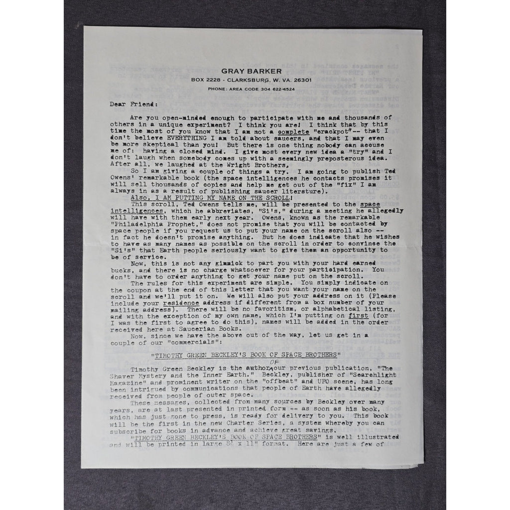 Original Saucerian Publications New Book Preview. How To Contact Space People + Name On Space Scroll