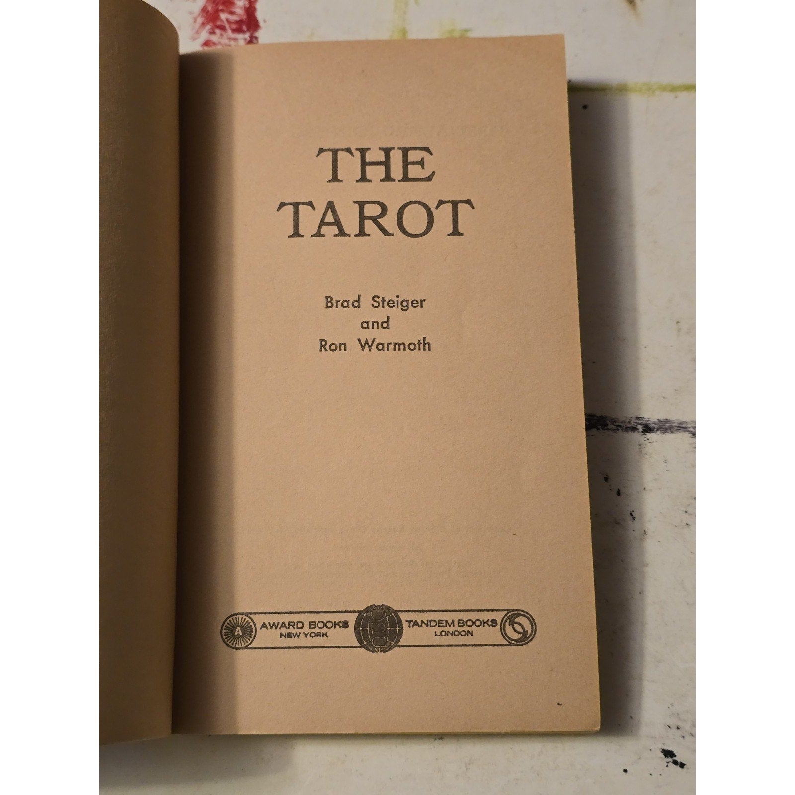Original The Tarot by Brad Steiger & Ron Warmoth Paperback 1st Edition Award Books