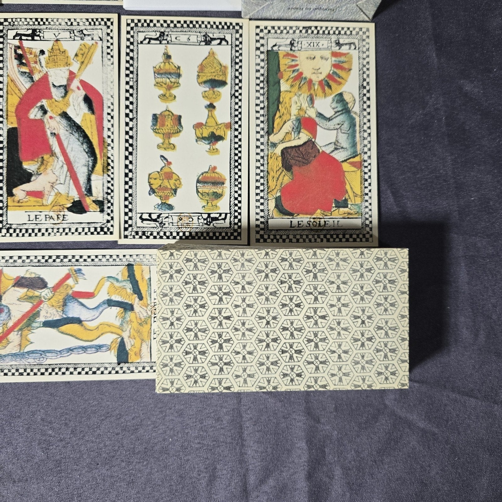Vintage Tarot de Paris Card Deck 17th Century Reproduction by Andre Dimanche. Printed by Grimaud OOP