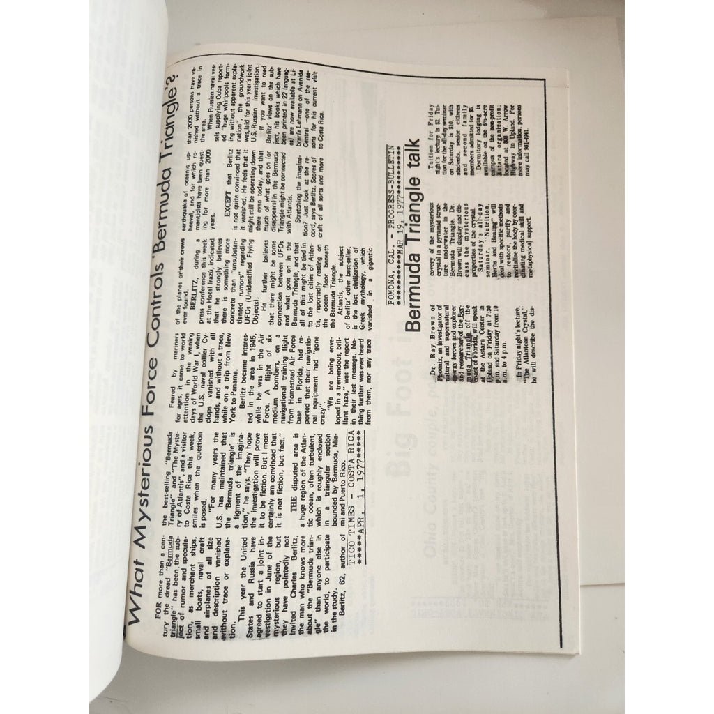 Aerial Phenomenon Mysteries Of The World Supplement 1977 Newspaper Clippings CompiledUFO Magazine