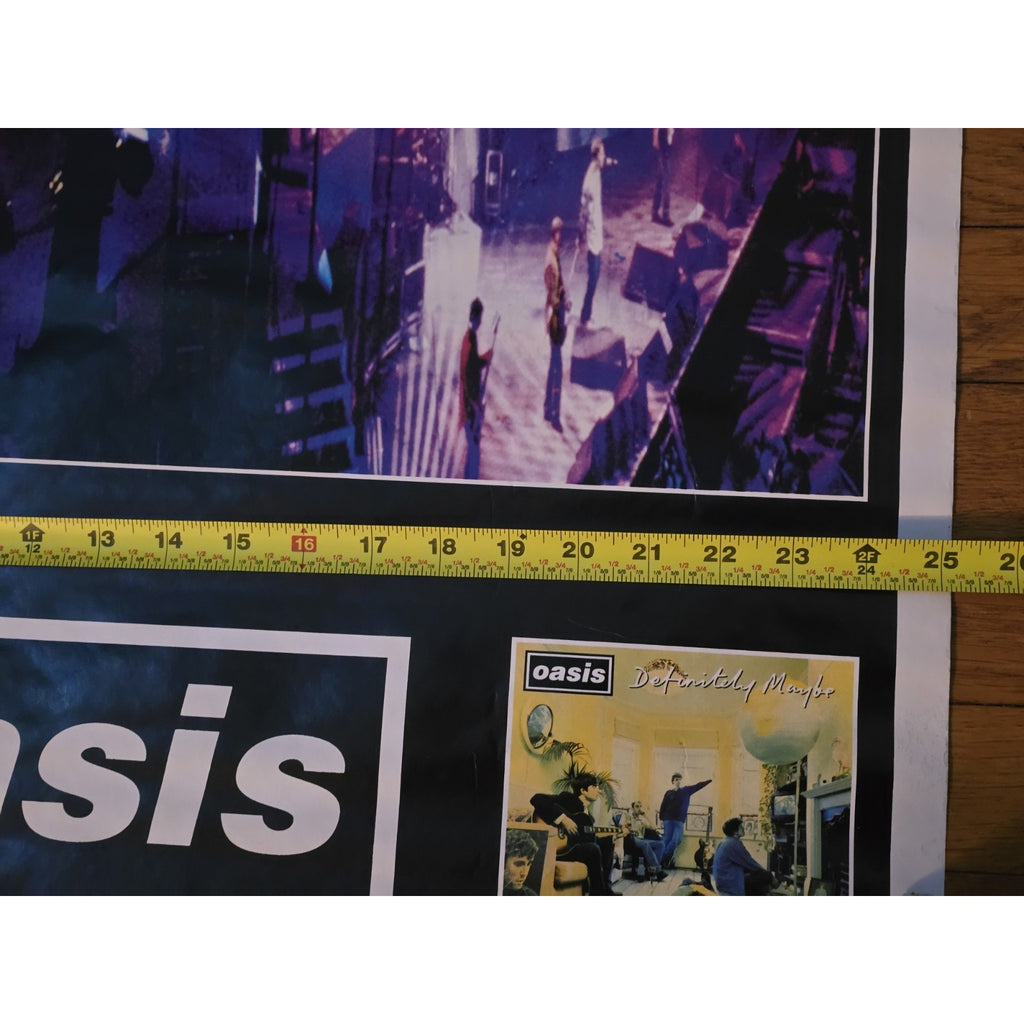 Original Oasis Promo Poster Made In England Definitely Maybe Story Morning Glory